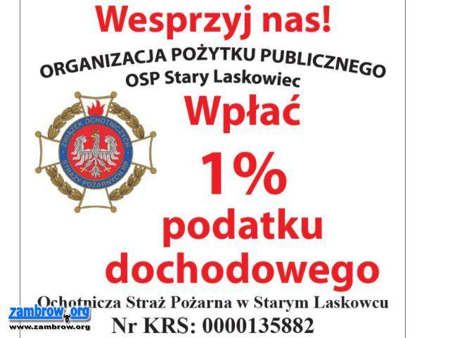1% podatku przekaż na OSP Stary Laskowiec