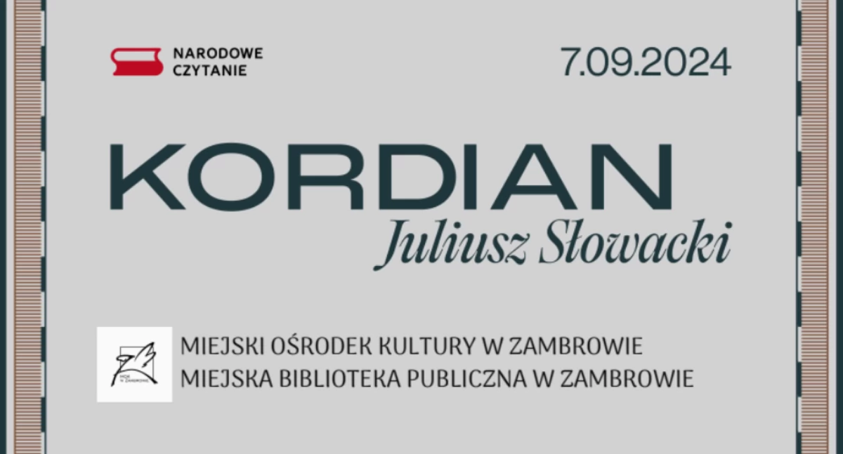 Miejska Biblioteka Publiczna zaprasza na Narodowe Czytanie 