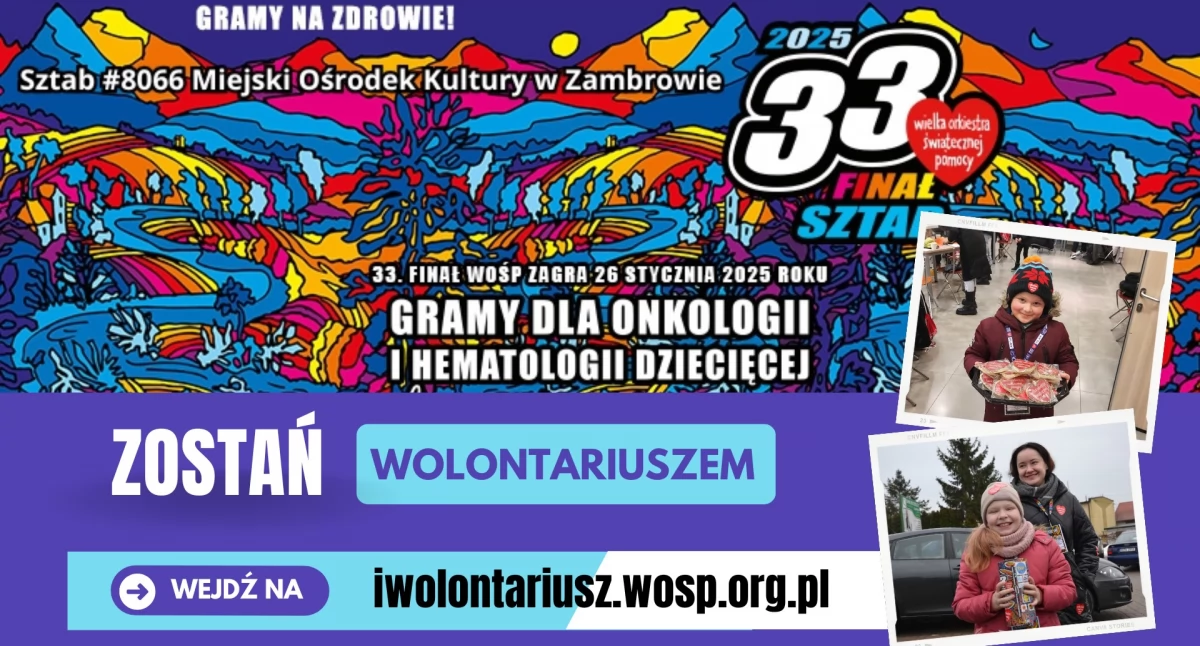 WOŚP 2025: Trwa nabór wolontariuszy do sztabu w Zambrowie!