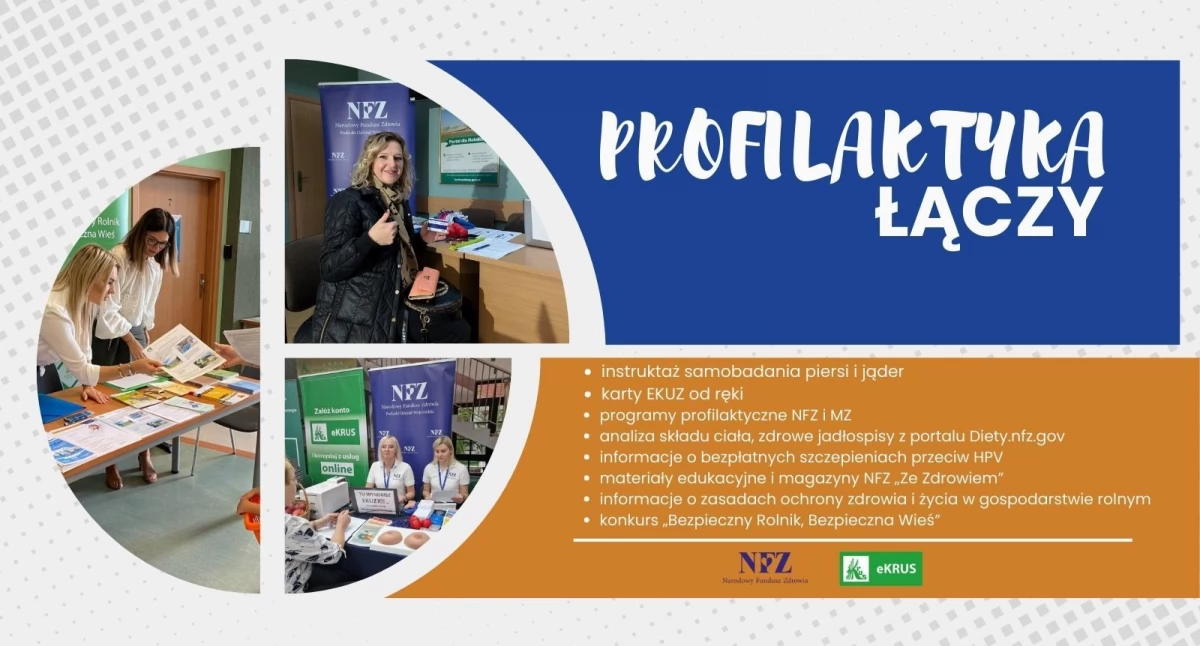 „Profilaktyka łączy” w 2025 r. – kontynuacja wspólnego projektu NFZ i KRUS w województwie podlaskim
