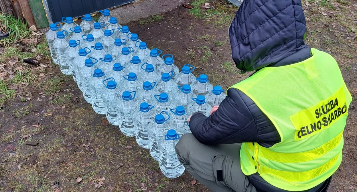 Podlaska KAS zlikwidowała bimbrownię i przejęła 220 litrów nielegalnego alkoholu