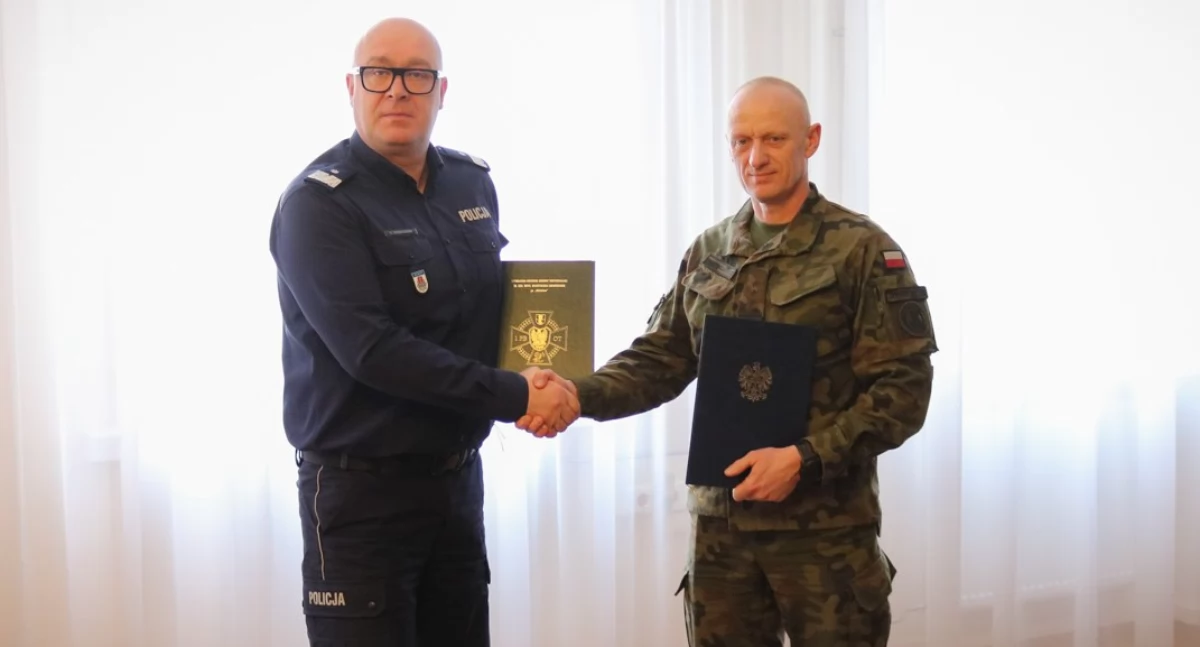 Porozumienie pomiędzy 1. Podlaską Brygadą Obrony Terytorialnej a Komendą Wojewódzką Policji w Białymstoku