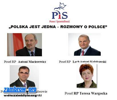 Zaproszenie na spotkanie z posłami Prawa i Sprawiedliwości