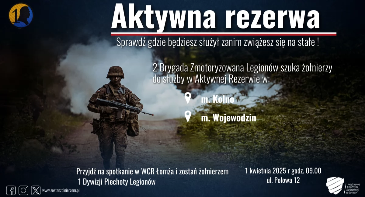 Spotkanie informacyjne o Aktywnej Rezerwie w WCR Łomża