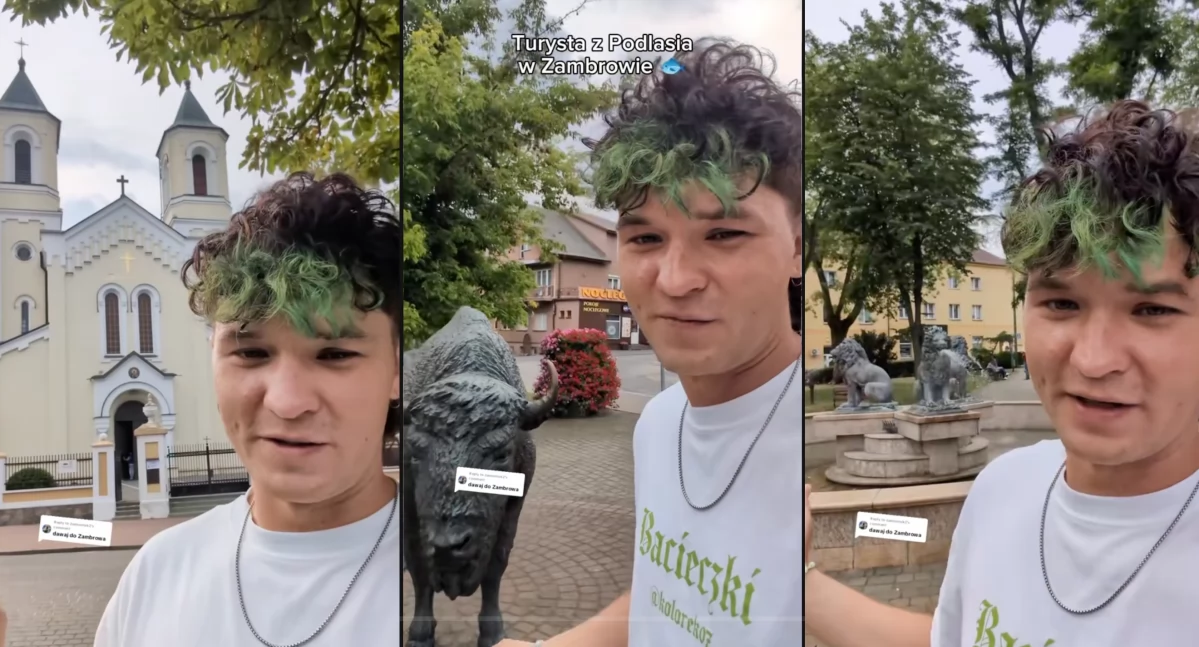 Znany influencer Kolorek odwiedził Zambrów [VIDEO]
