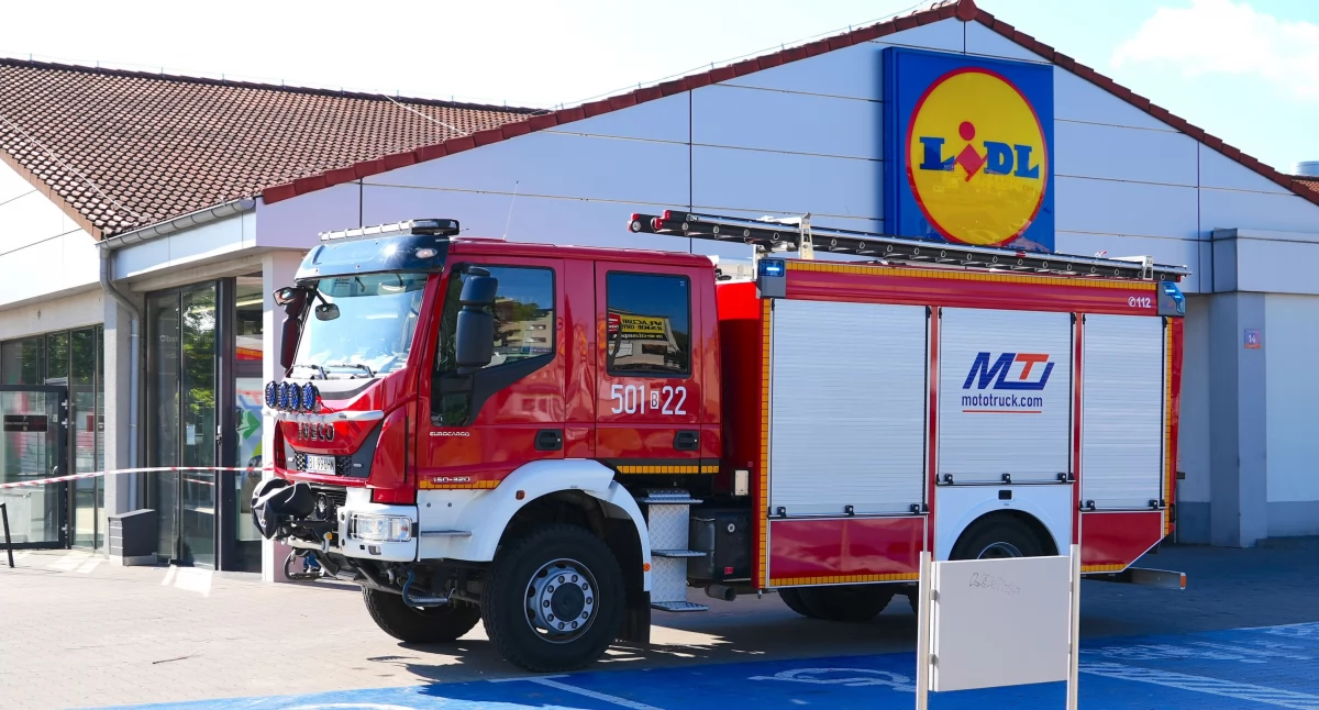Lidl po pożarze nieczynny. Wiemy, kiedy ponowne otwarcie sklepu w Zambrowie
