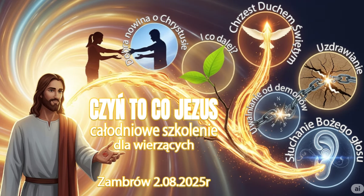 Zapraszamy na wyjątkowe szkolenie! Czyń to co JEZUS. Służba w mocy Ducha Świętego.
