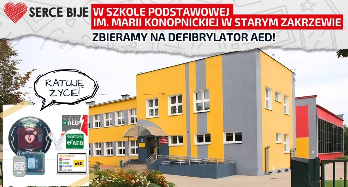 Razem dla bezpieczeństwa uczniów – wsparcie zakupu defibrylatora