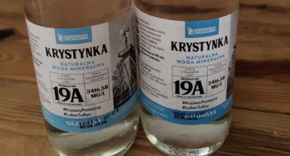 GIS: Możliwa obecność szkła w naturalnej wodzie mineralnej gazowanej