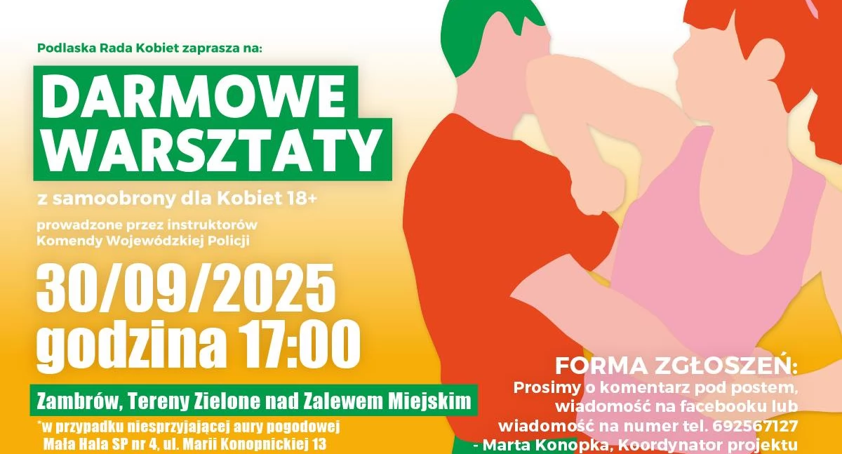 Zapraszamy na warsztaty samoobrony dla kobiet!