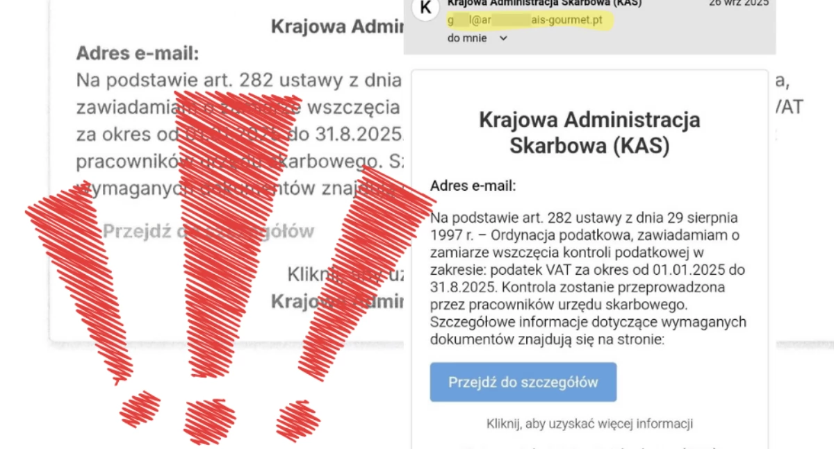 Uwaga na fałszywe wiadomości e-mail i próby wyłudzenia danych!
