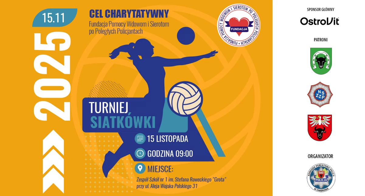 Charytatywny Turniej Siatkówki dla służb mundurowych już niebawem w Zambrowie!