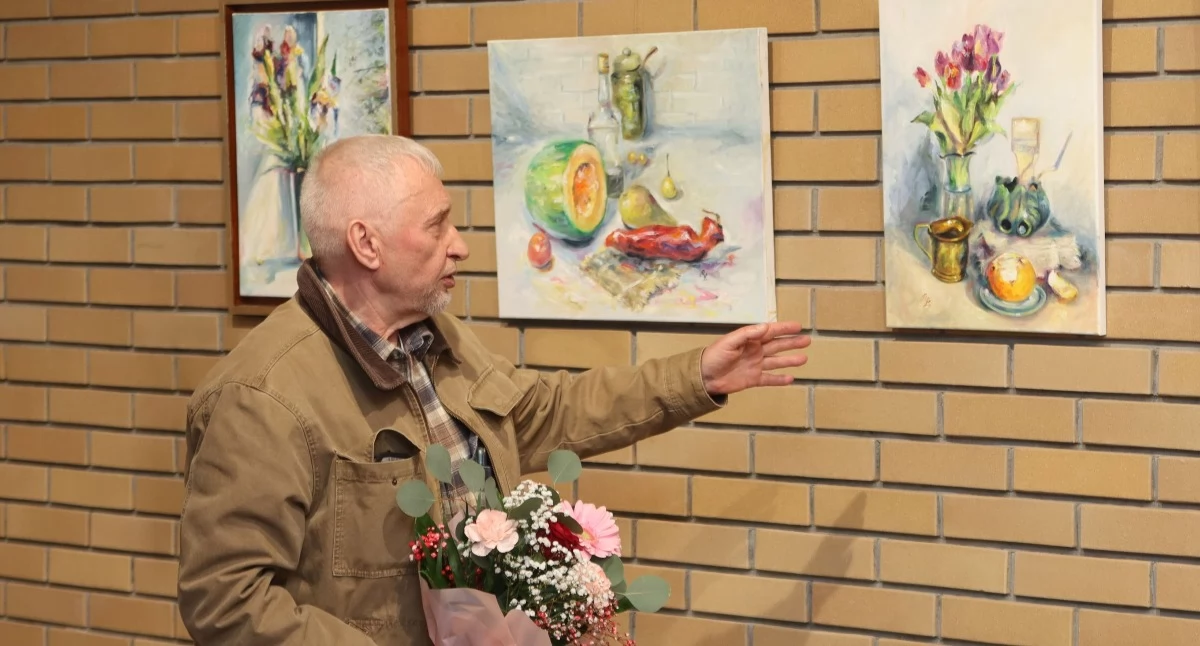 Malarstwo Romualda Łapińskiego w Galerii Labirynt w Zambrowie. Artysta zaprezentował swoje prace [FOTO+VIDEO]