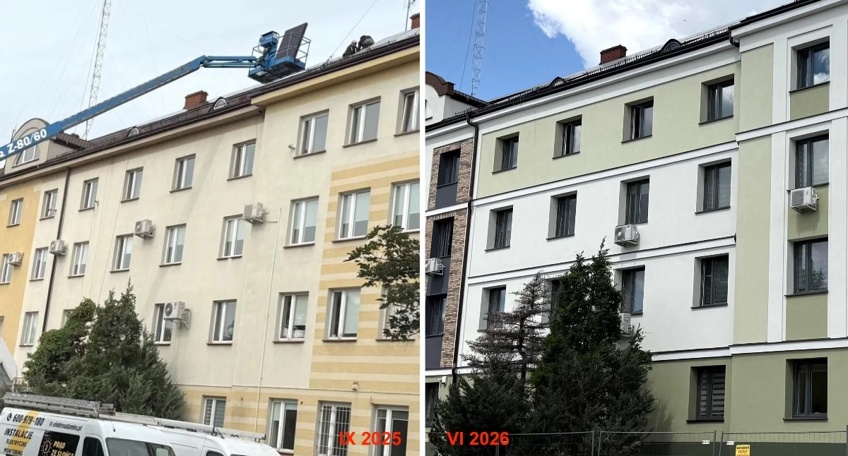 Trwa modernizacja energetyczna siedziby Starostwa Powiatowego i Urzędu Miasta Zambrów [FOTO]