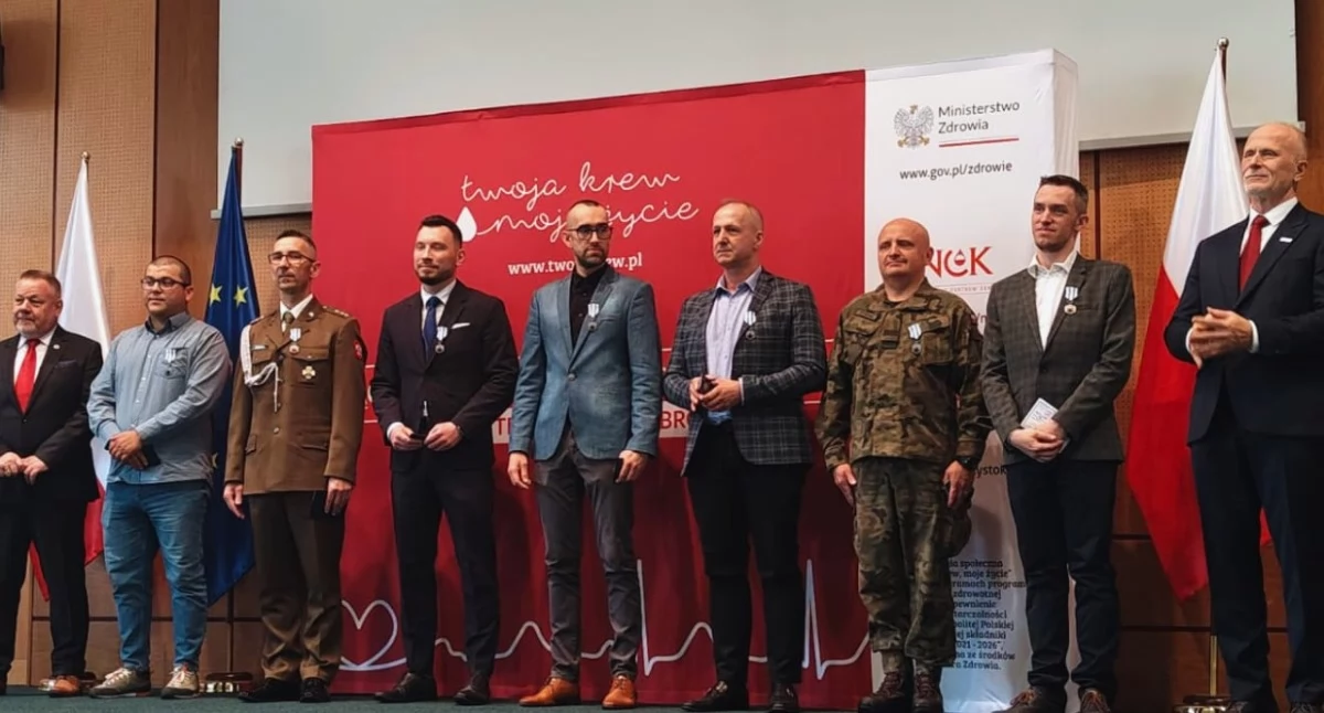 Podlascy Terytorialsi odebrali podziękowanie za propagowanie idei krwiodawstwa