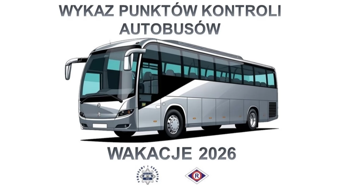 Wykaz punktów kontroli autobusów na wakacje 2026