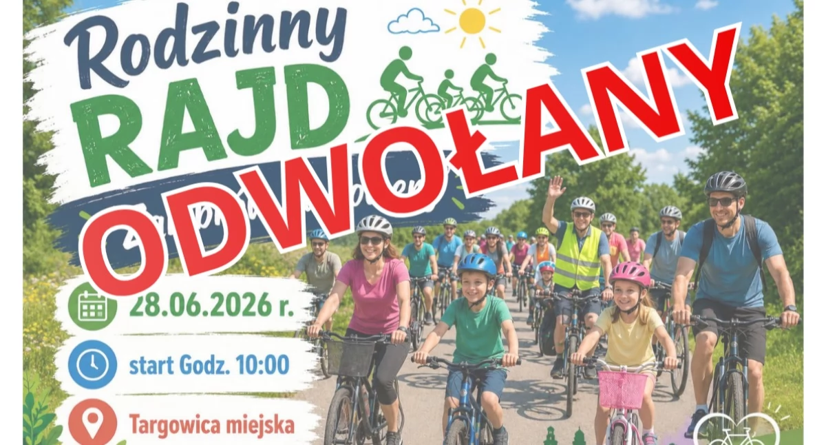 UWAGA: Rodzinny rajd z cyklu „Zambrów na rowery” - ODWOŁANY!