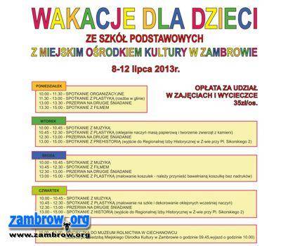 Zapraszamy na wakacje do MOK