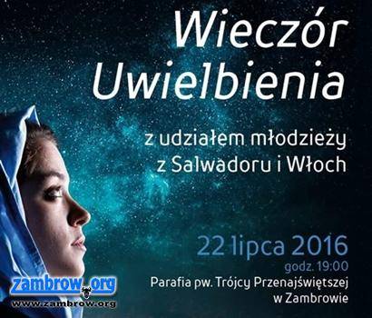 Zapraszamy na Wieczór Uwielbienia 