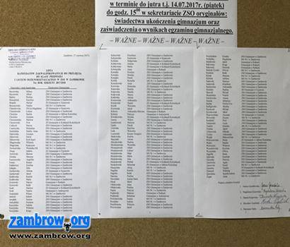Wstępna rekrutacja w szkołach ponadgimnazjalnych zakończona. Są wolne miejsca