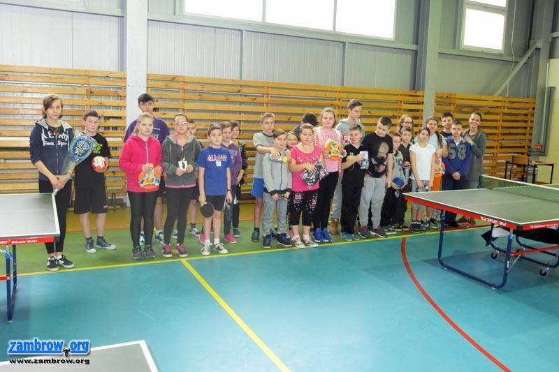 Wyłoniono Mistrzów Powiatu Zambrowskiego w tenisie stołowym