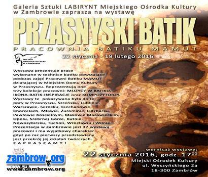 „Przasnyski Batik” - zapraszamy na wernisaż wystawy
