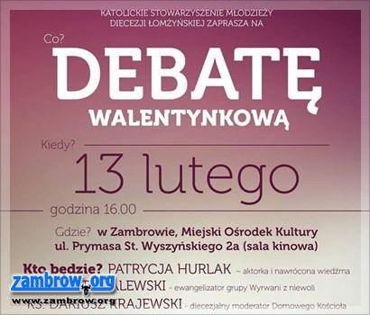 Zapraszamy na Debatę Walentynkową do CK