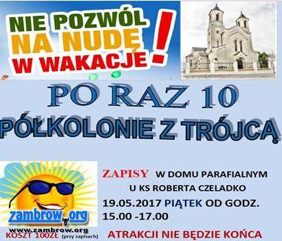 Dodatkowe zapisy na półkolonie w „Trójcy” 