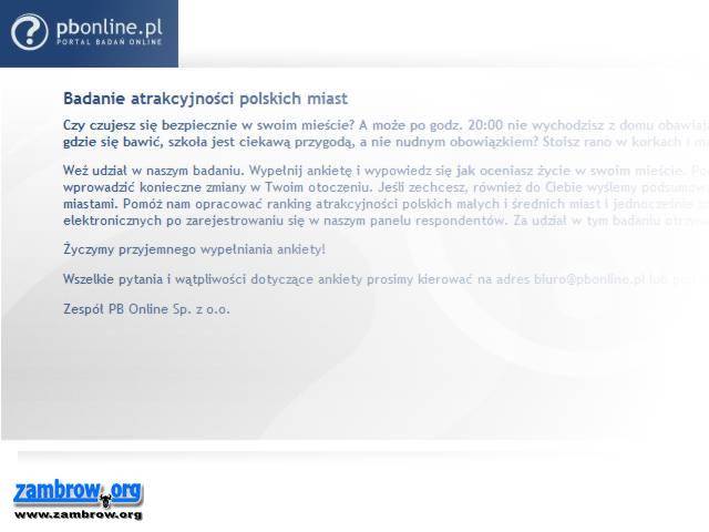 Oceń swoje miasto