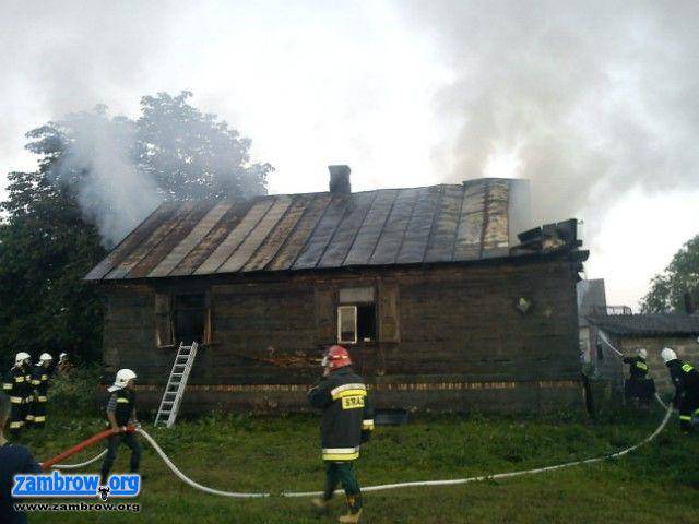Pożar domu w Srebrnym Borku [foto + video]
