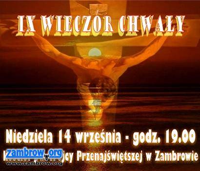 Zapraszamy na kolejny Wieczór Chwały