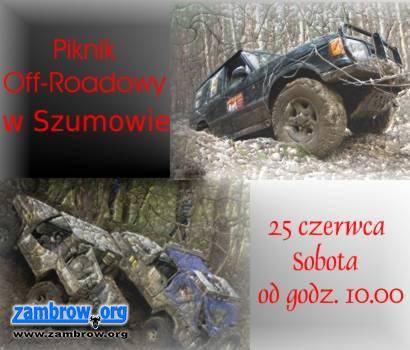 W sobotę rodzinny piknik off-roadowy w Szumowie