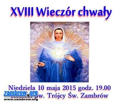 Zapraszamy na XVIII Wieczór Chwały