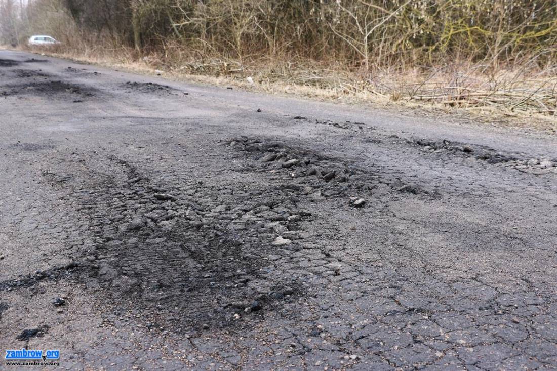 Zły stan dróg w powiecie zambrowskim [foto+video]