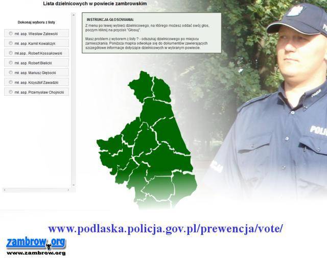 Głosuj na najpopularniejszego dzielnicowego