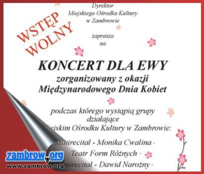 Zapraszamy na „Koncert dla Ewy”