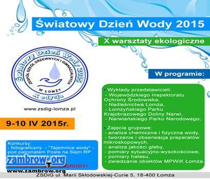 „Światowy Dzień Wody” w ZSDiG 
