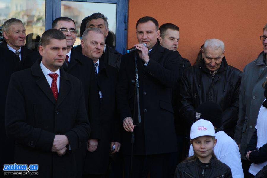 Andrzej Duda z kampanią prezydencką w Zambrowie [foto+video]