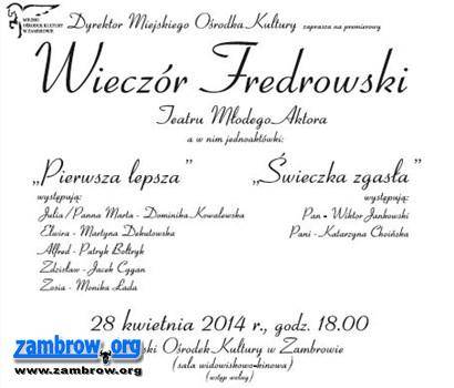 Wieczór Fredrowski w CK 