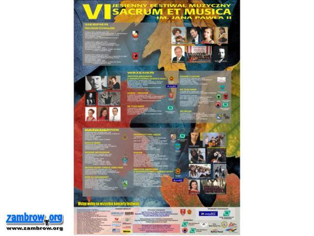 Zapraszamy na VI Jesienny Festiwal Sacrum et Musica im. Jana Pawła II
