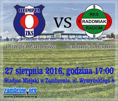 Jutro mecz Olimpia Zambrów vs. Radomiak Radom. Będzie transmisja na żywo!