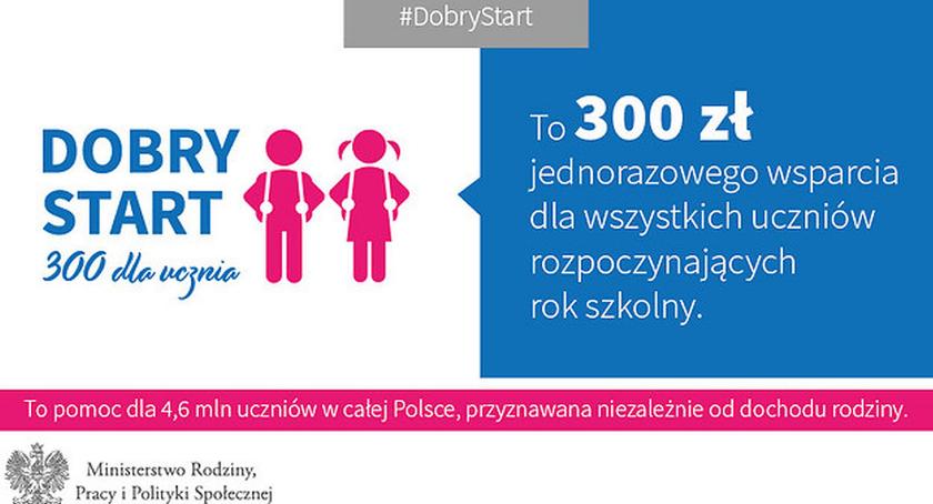 300 zł dla ucznia na „Dobry Start”
