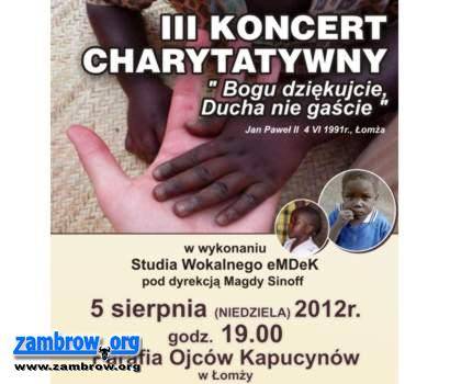 Zapraszamy na koncert charytatywny do Łomży