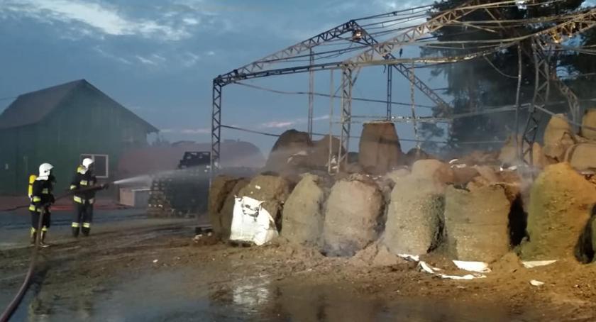 Pożar mączki kostnej w zakładzie utylizacji w gminie Rutki