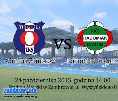 Jutro mecz Olimpia Zambrów vs. Radomiak Radom
