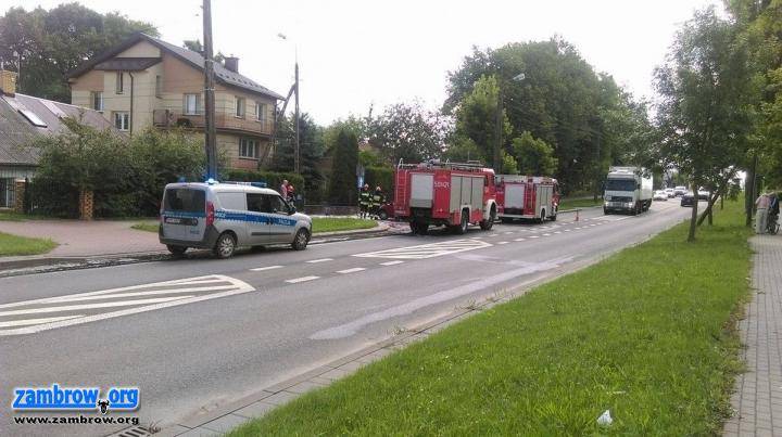 Samochód zapalił się na Mazowieckiej [foto]