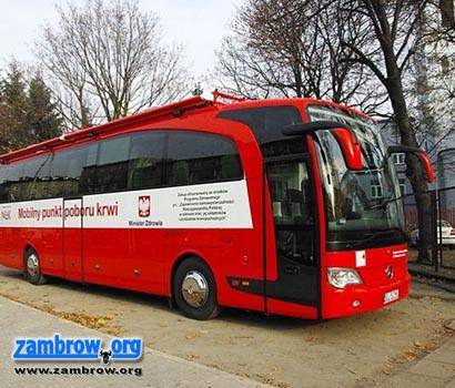 Ambulans do pobierania krwi przyjedzie do Zambrowa