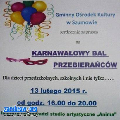 Bal przebierańców w Szumowie 