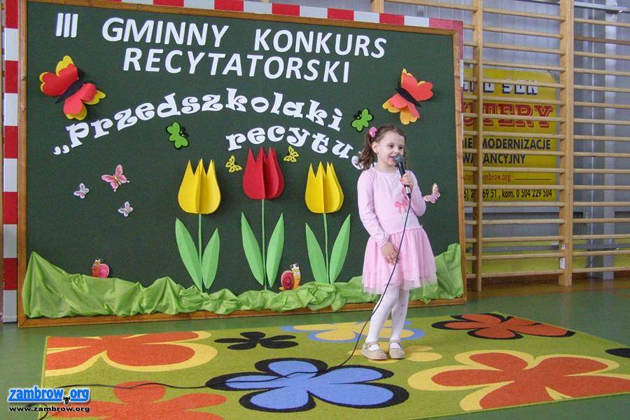Gminny Konkurs Recytatorski „Przedszkolaki recytują”
