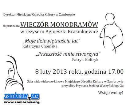 Wieczór Monodramów w Centrum Kultury